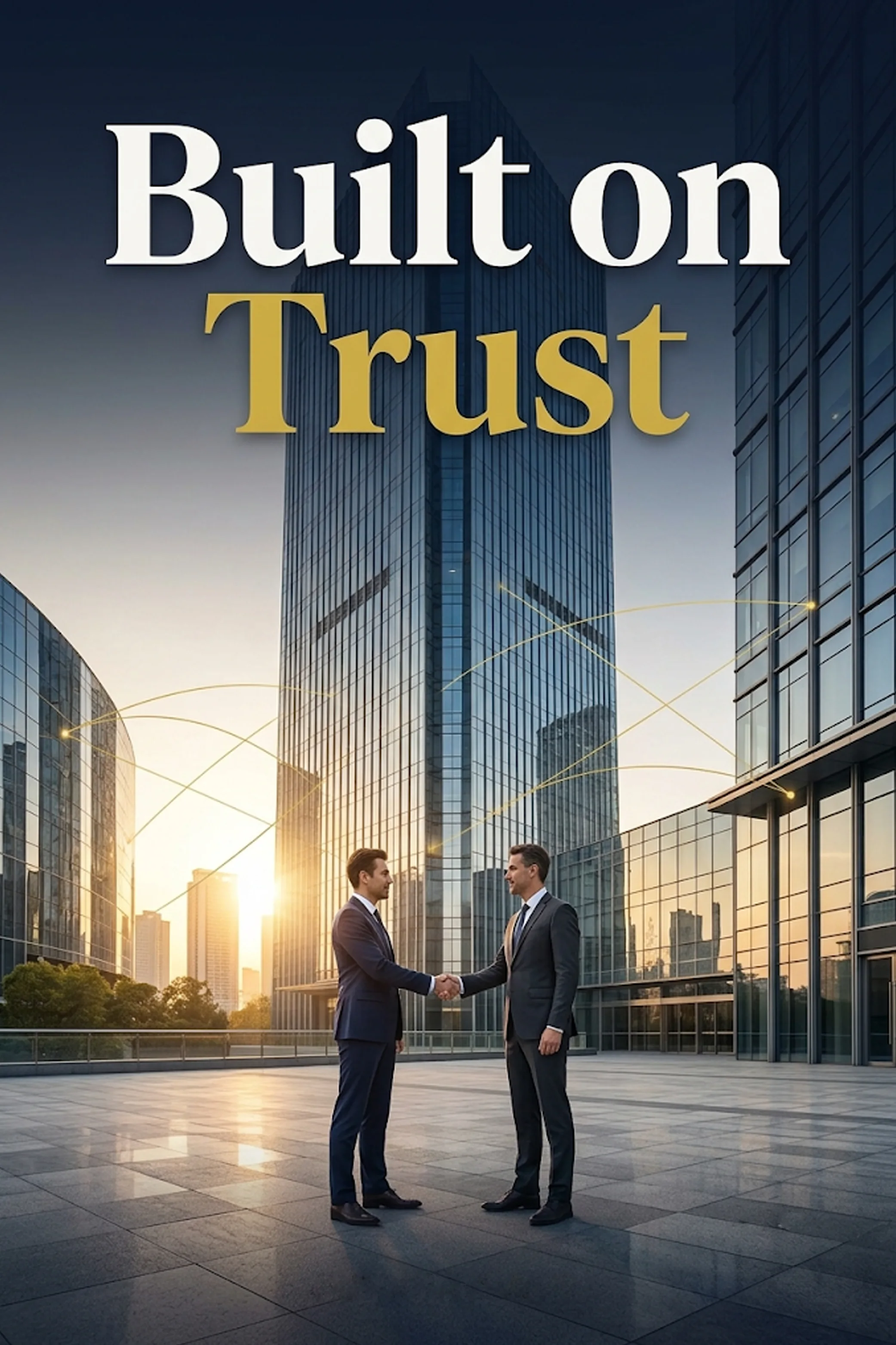 Original placeholder book cover titled Built on Trust representing the Business category