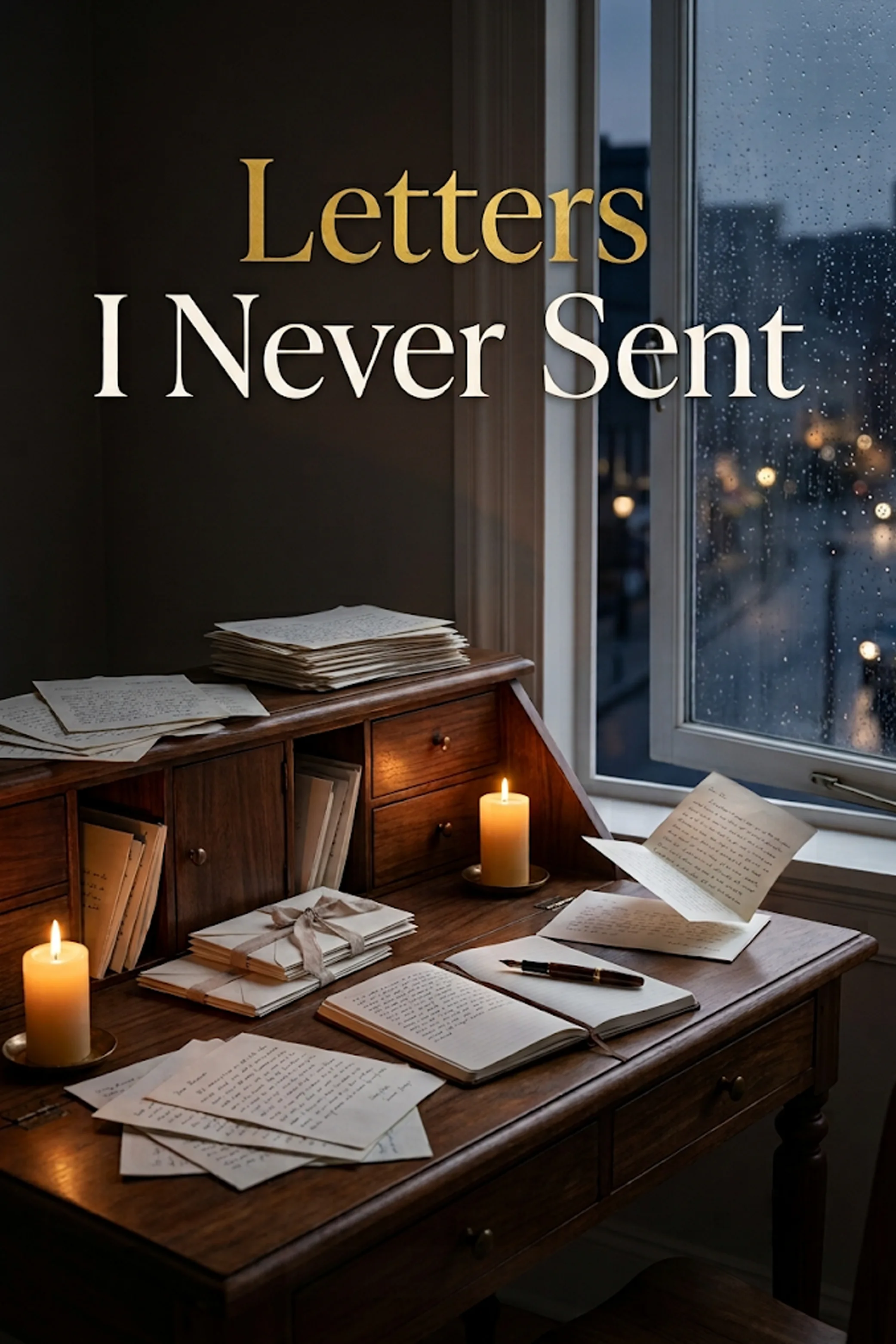 Original placeholder book cover titled Letters I Never Sent representing the Memoir category
