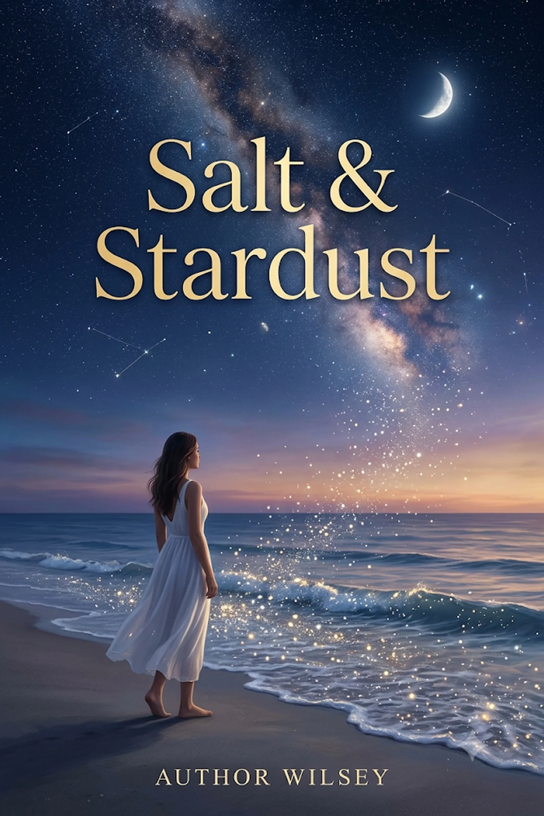 Original placeholder book cover titled Salt & Stardust representing the Poetry category