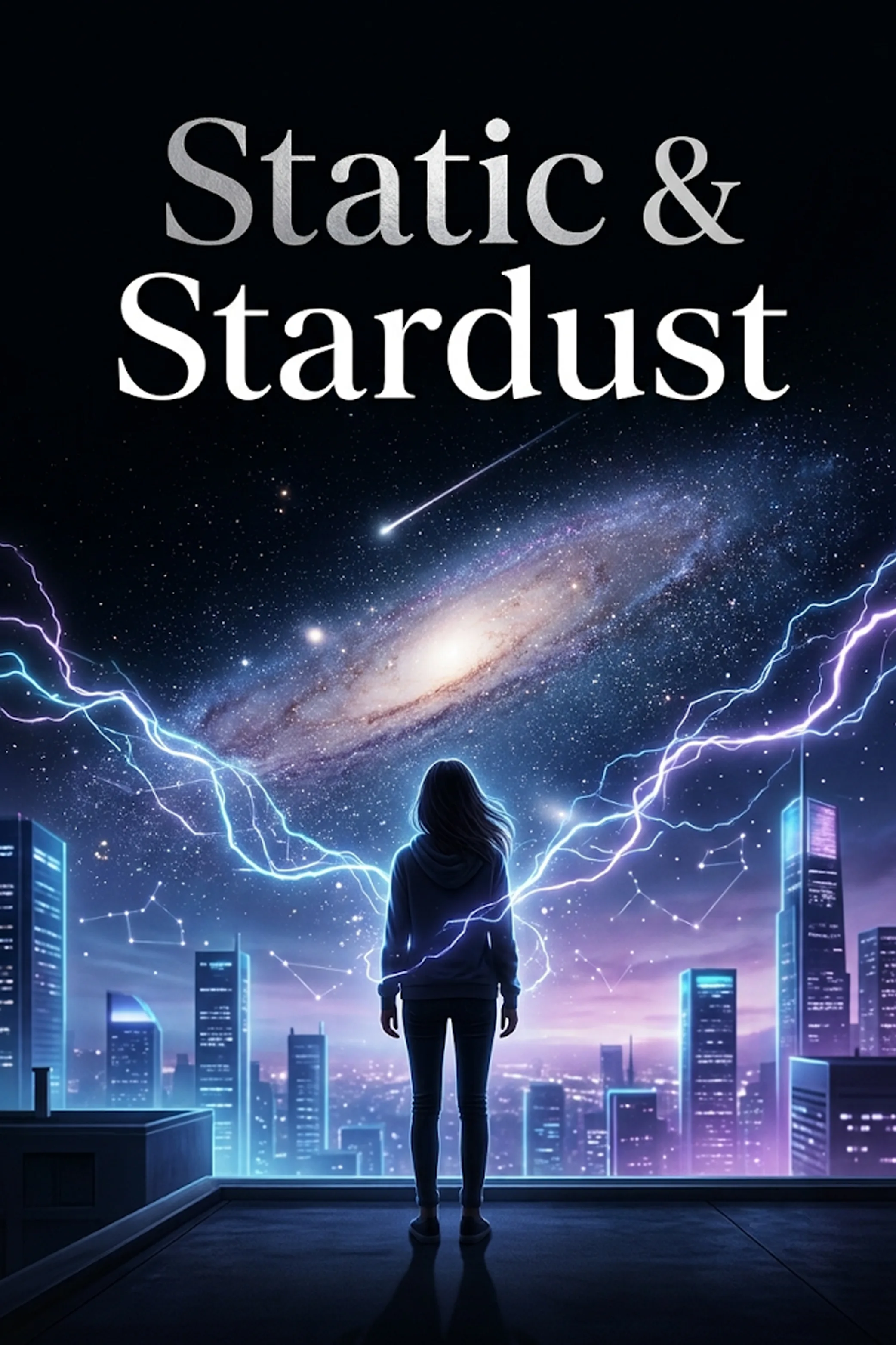 Original placeholder book cover titled Static & Stardust representing the Young Adult category