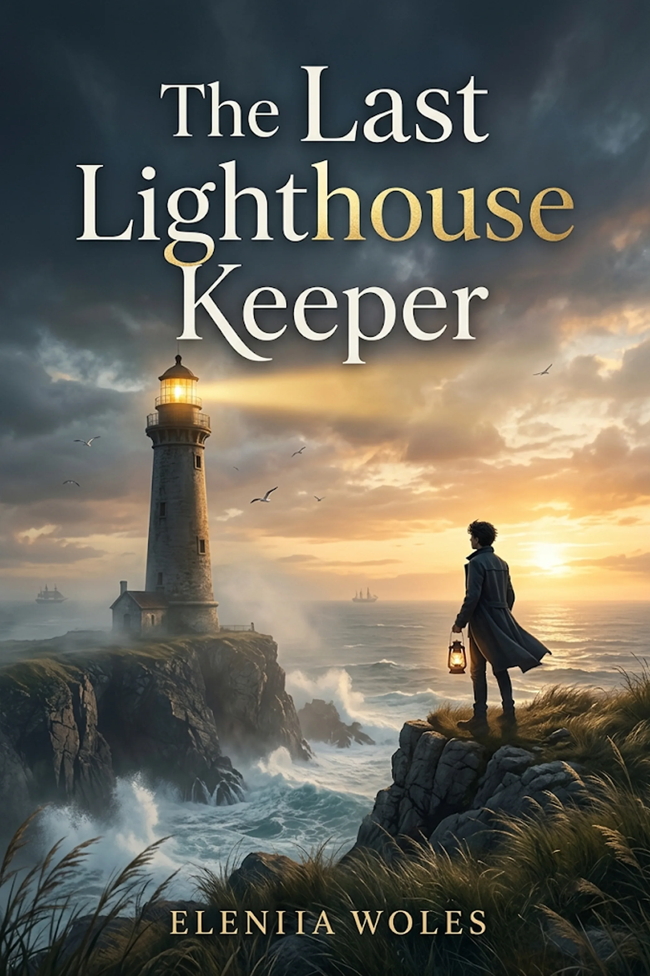 Original placeholder book cover titled The Last Lighthouse Keeper representing the Young Adult category