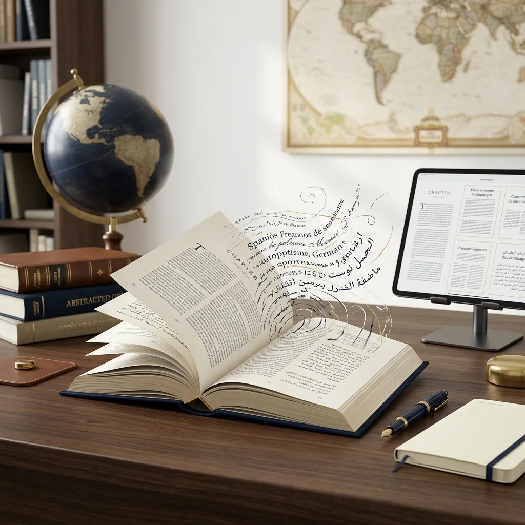 Illustration representing Book Translation services at Pages N Prestige