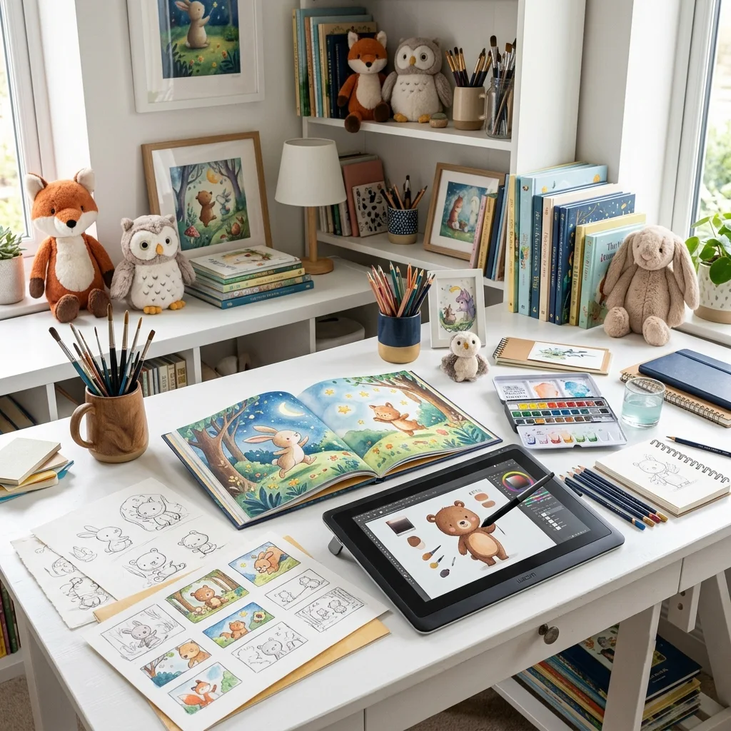 Illustration representing Children's Book Illustration services at Pages N Prestige