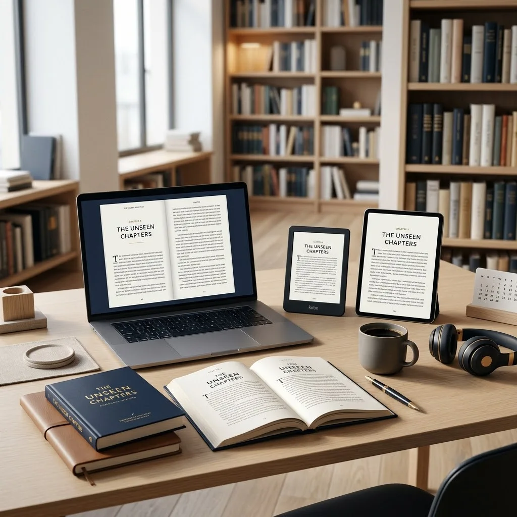 Illustration representing eBook Publishing services at Pages N Prestige