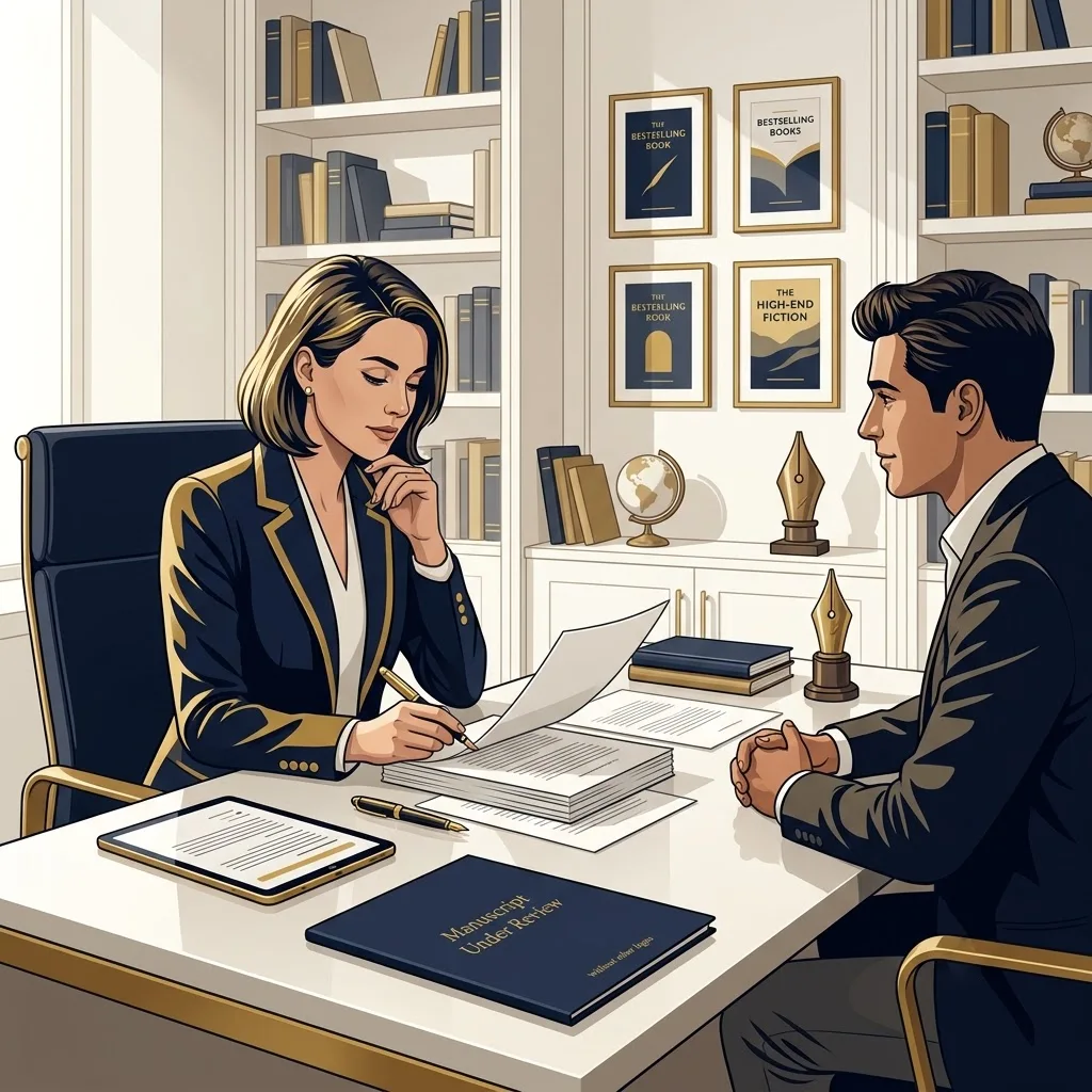 Illustration representing Literary Agent Support services at Pages N Prestige