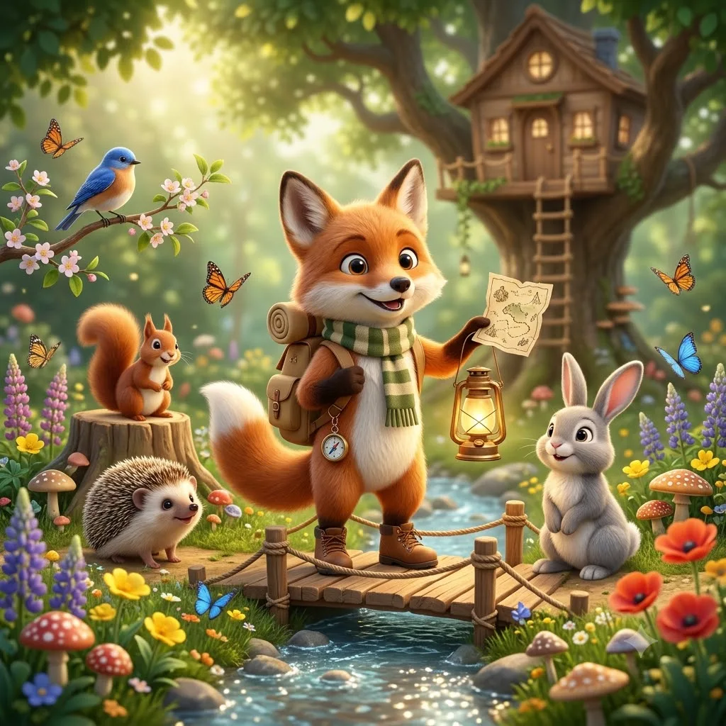 Sample swatch representing the 3D Character Style illustration style