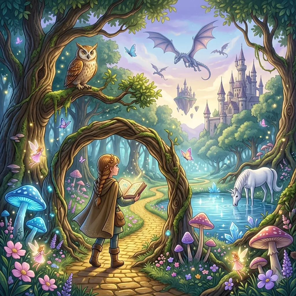 Sample swatch representing the Fantasy illustration style
