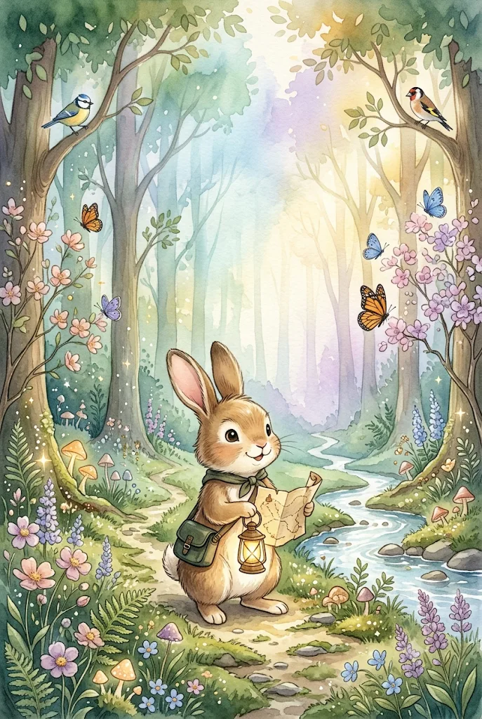 Sample swatch representing the Watercolor illustration style