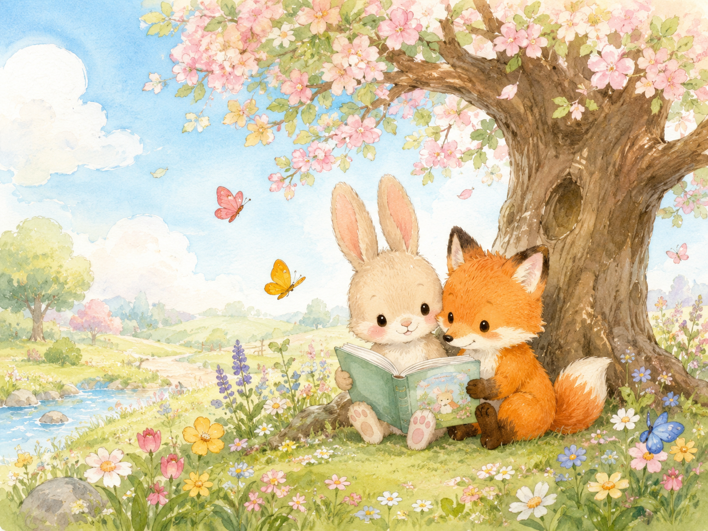 Watercolor illustration style